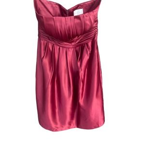 Bill Levkoff Dress Womens Size 6 Maroon Formal Strapless Bridesmaid Prom Gown
